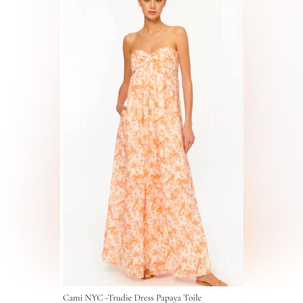 Cami NYC Trudie Dress Papaya Toile Maxi Dress